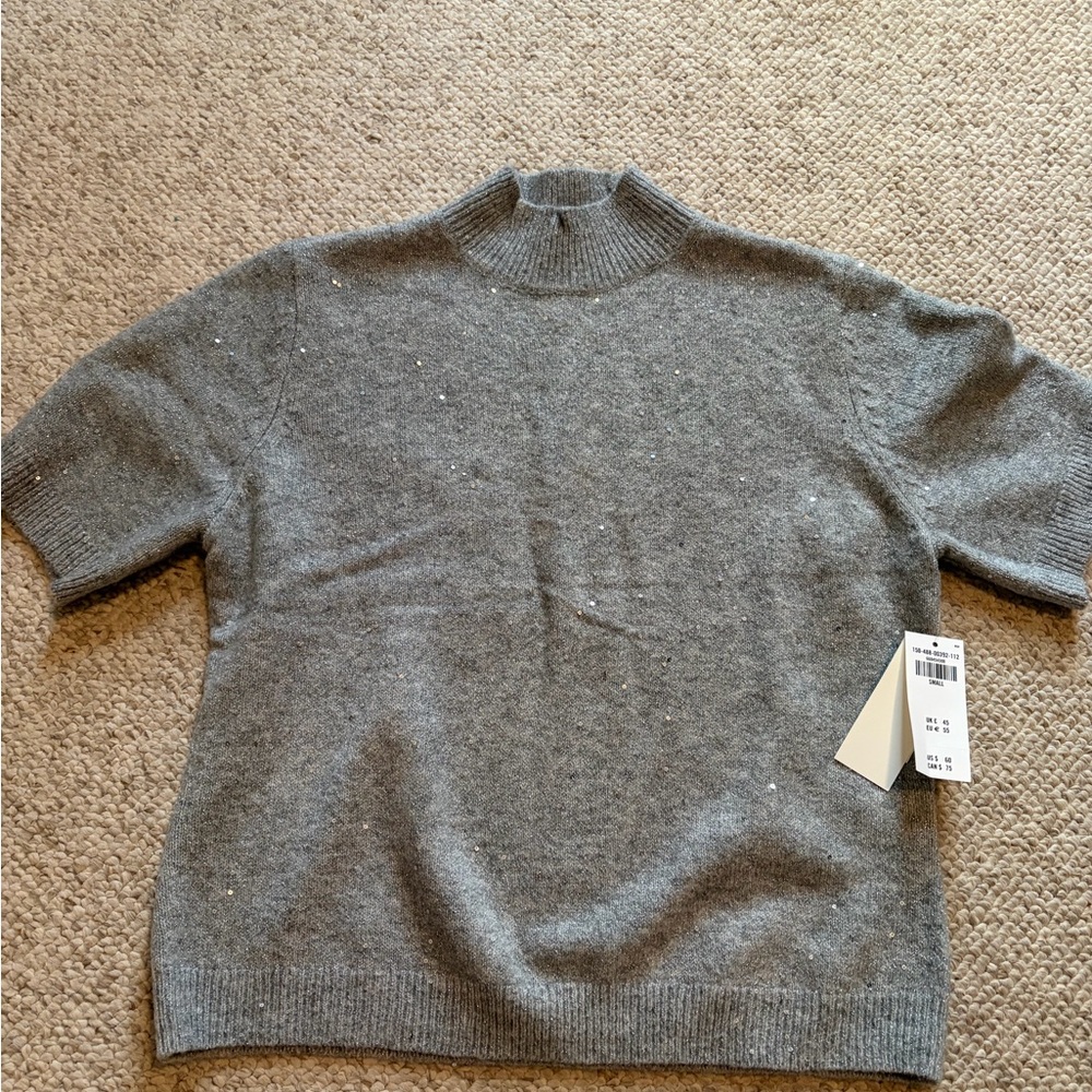 Abercrombie Women’s Gray Short-Sleeve Sweater | Size S
